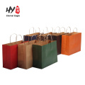 Large capacity kraft paper shopping bag